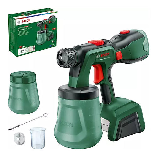 Bosch AdvancedSpray 18V-500 – Cordless Paint Spray Gun with Battery Set & Charger