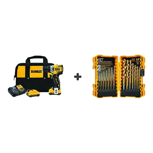 DeWalt DCD701F2 – Drill Kit, 12V DC, Subcompact Premium
