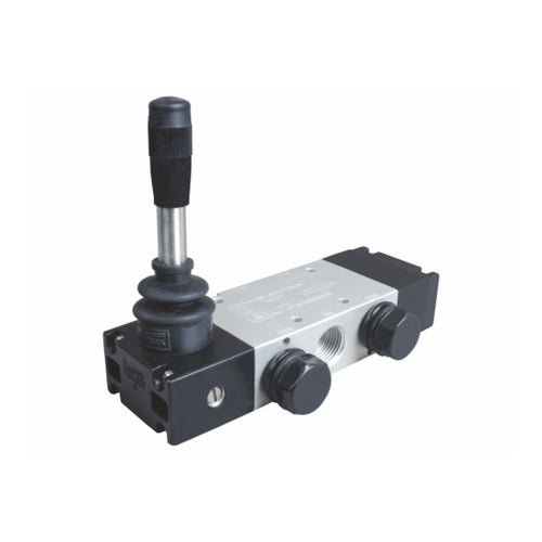 Johnkeans JK-HT-2029 – 5/3-Way Hand Lever Valve-G 1/2-3 Stable Positions – Indexed-Center Closed, Manually Actuated