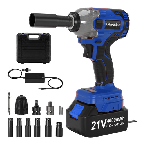 Johnkeans JK-TW-2045 – 1/2Impac Wrench Cordless High Torqe Bruchless Motor With 2 Battrey & Charger.