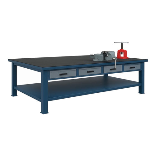 Johnkeans JK-GS-2114 – Super Heavy Duty Workbench With Mechanics Bench Vice Size (Width X Depth X Height) – 1200 X 600 X 850Mm