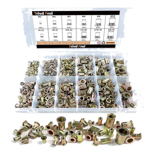 Trivd Frol 2700027701 – Rivet Nut Kit, Sizes 6-32 8-32