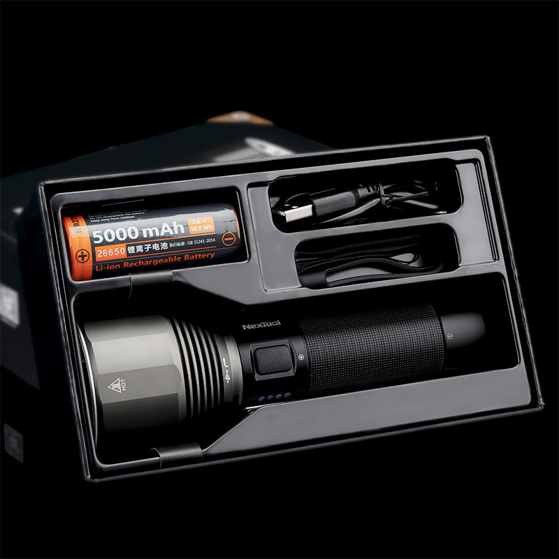2000 lumen rechargeable LED flashlight