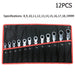 Flex-head ratchet combination spanner set