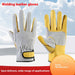 Leather arc welding gloves
