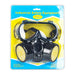 Dual-cartridge respirator mask with goggles