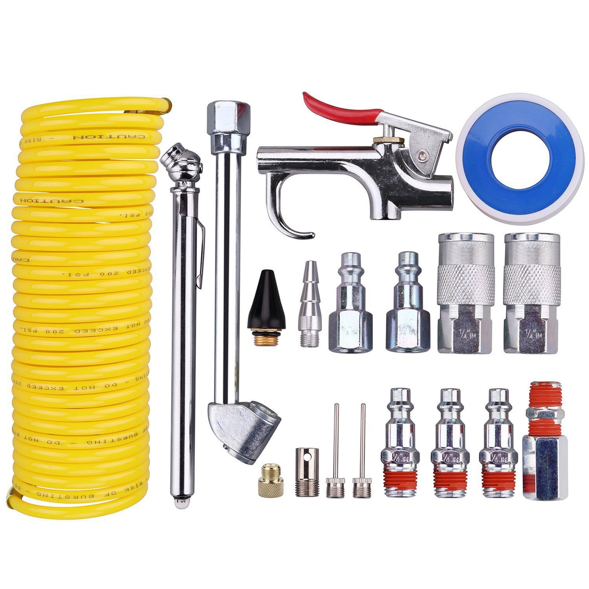 20-piece pneumatic quick coupler set