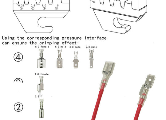 Ratchet crimping tool set - view 2