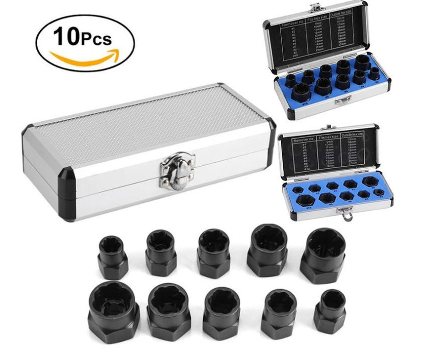 Damaged nut and bolt extractor sockets