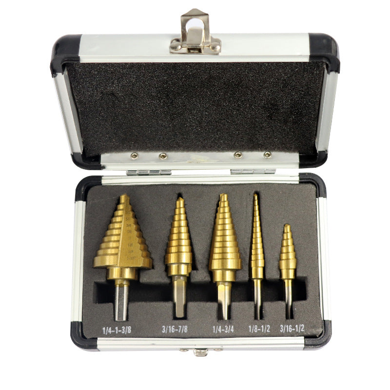 5-piece HSS step drill bit set