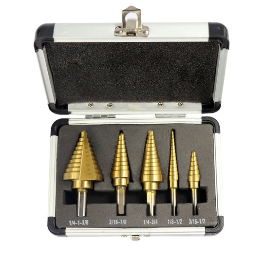 5-piece HSS step drill bit set