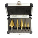 5-piece HSS step drill bit set