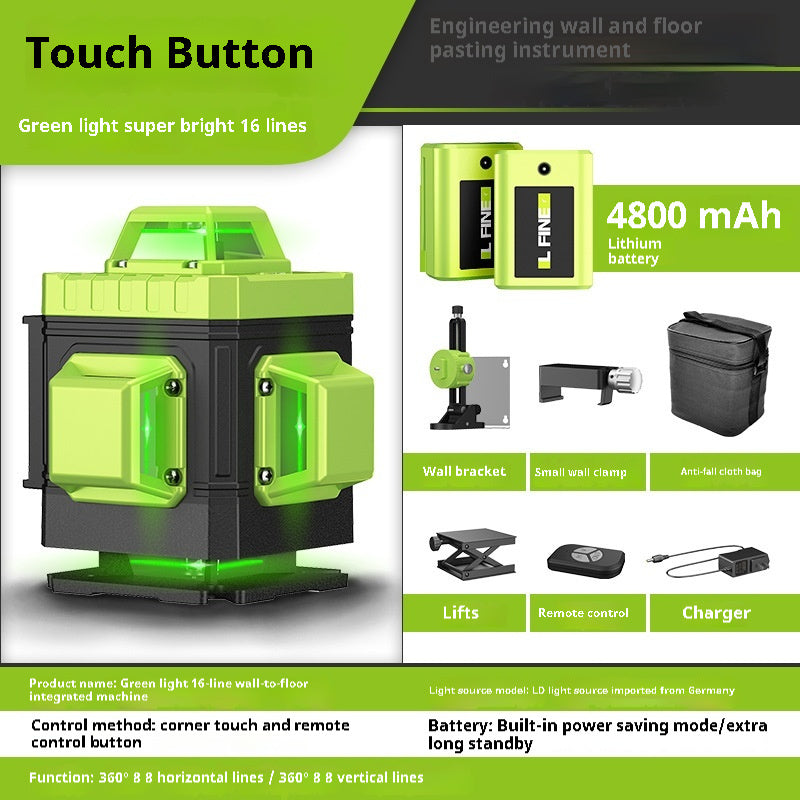3D 12-line green laser level - view 2