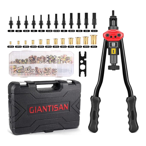 Johnkeans JK-FA-2005 – Manual Rivet Nut Gun Kit, Metric & SAE Mandrels