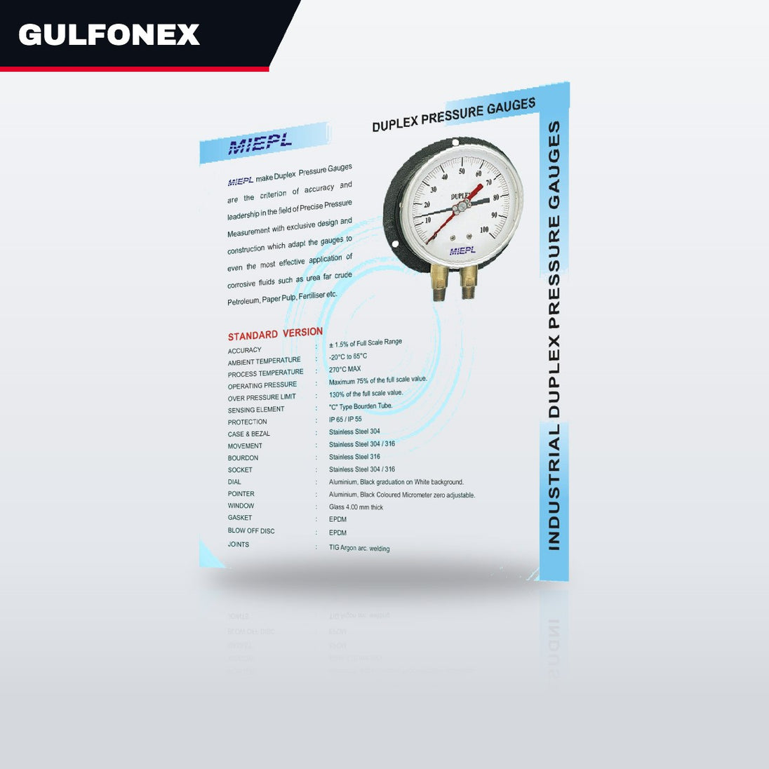 02X875625 – Gauge, Duplex Pressure