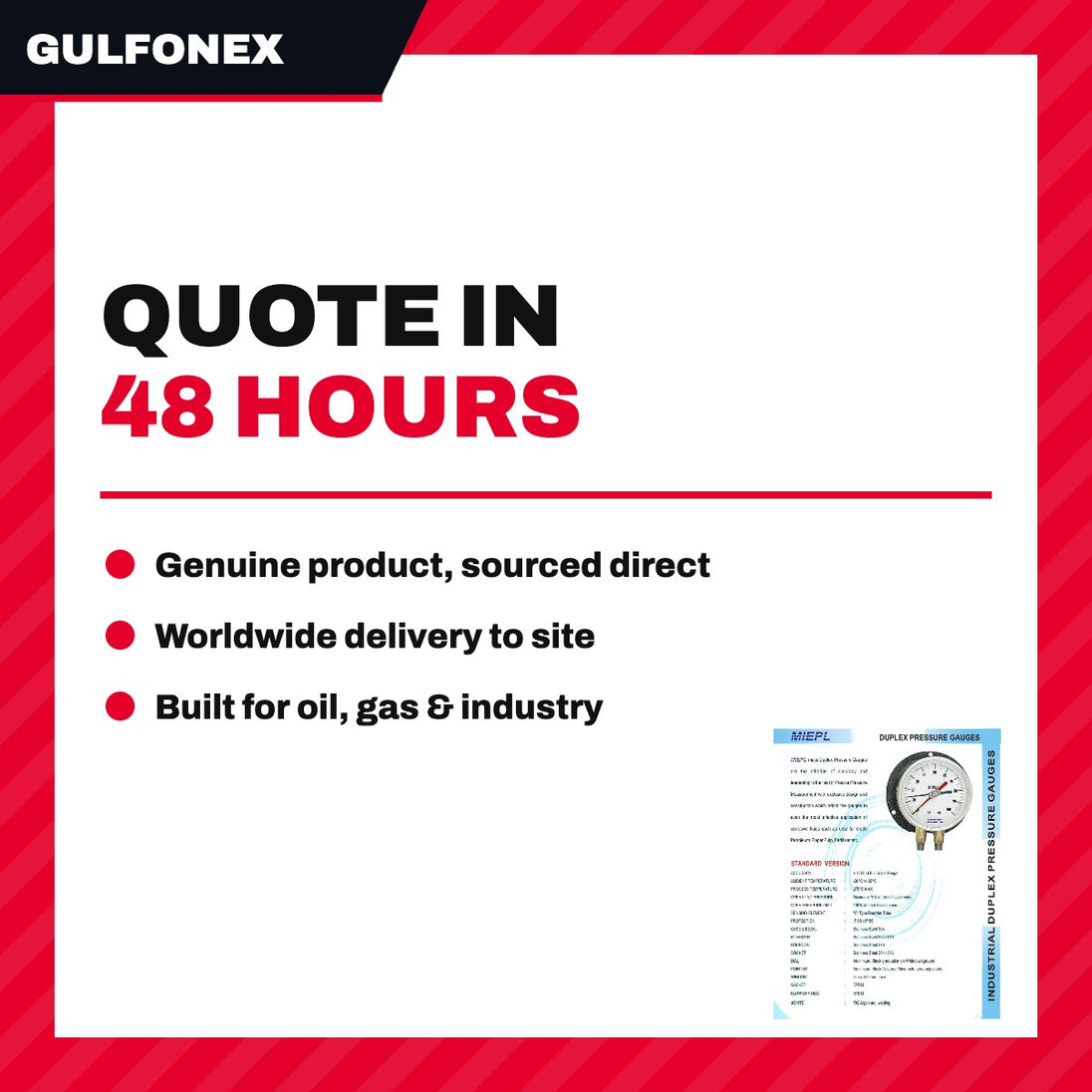 02X875625 – Gauge, Duplex Pressure