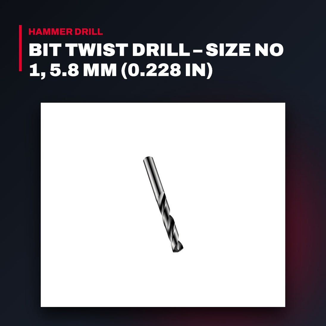 Dormer 103 – Twist Drill Bit, Size No 1, 5.8 mm (0.228 in)