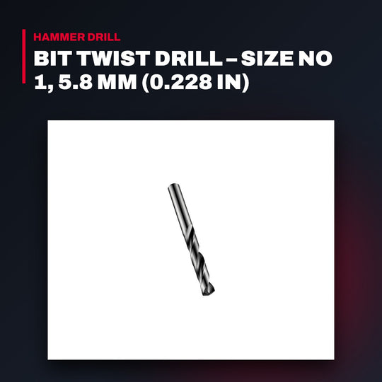 Dormer 103 – Twist Drill Bit, Size No 1, 5.8 mm (0.228 in)
