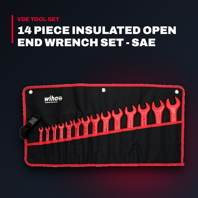 14 Piece Insulated Open End Wrench Set - Sae