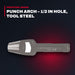 C.S. Osborne 14912 – Arch Punch, 1/2 in Hole, Tool Steel