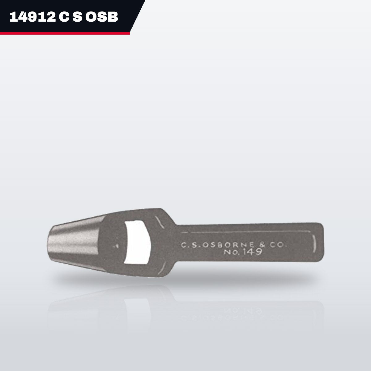 C.S. Osborne 14912 – Arch Punch, 1/2 in Hole, Tool Steel