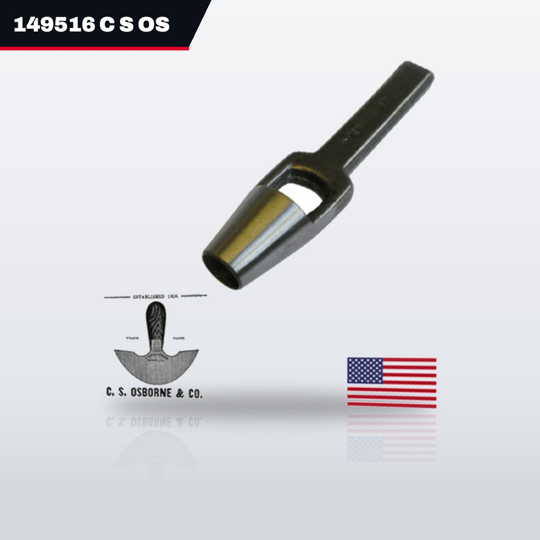 C.S. Osborne 149516 – Arch Punch, 5/16 in Hole, Tool Steel