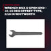 Elora 205EMB – Box & Open End Wrench, 10-15 Deg Offset, 3/16 in Whitworth