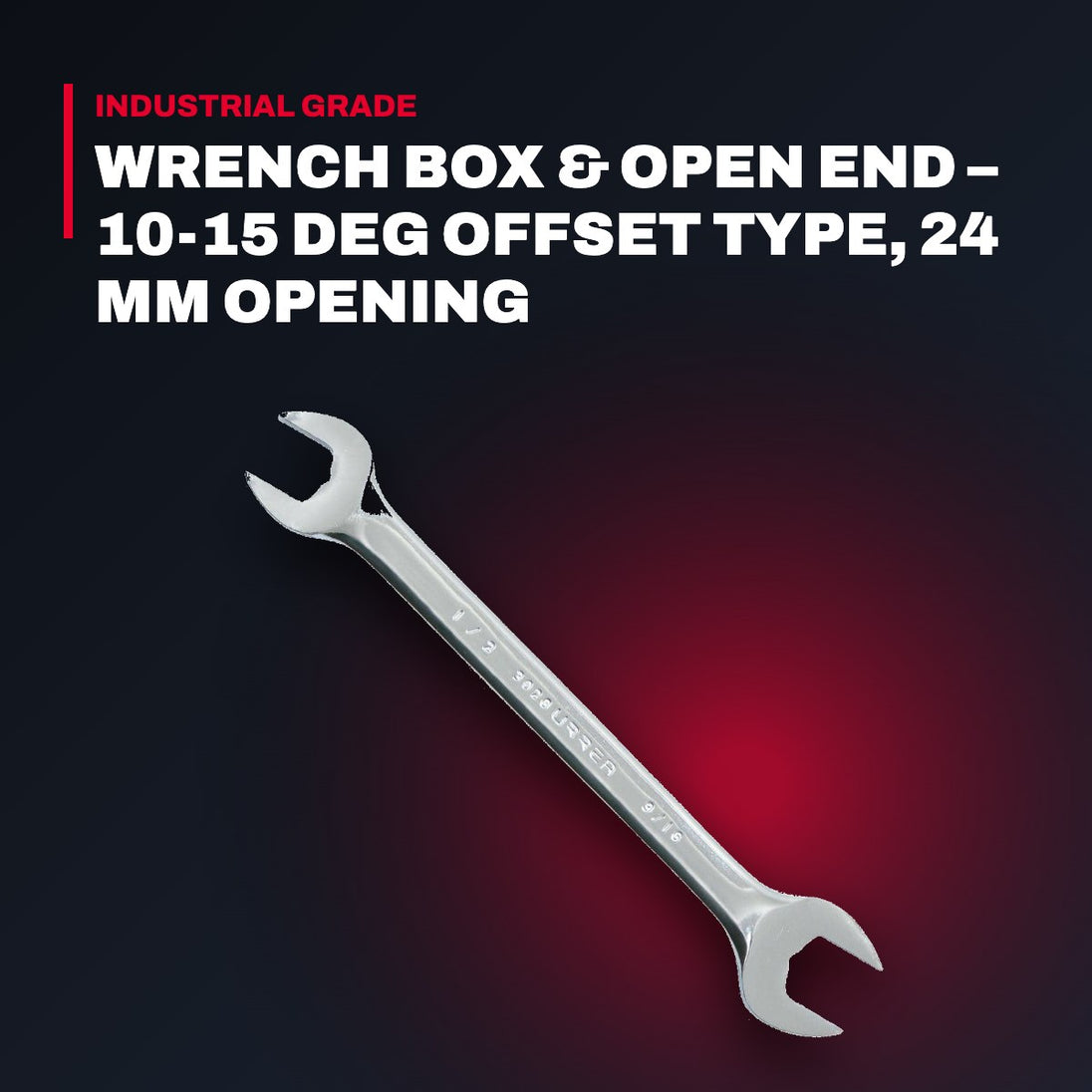 205Mmb Elora Werkzeugfabrik 5000825864 – Wrench Box & Open End – 10-15 Deg Offset Type, 24 Mm Opening