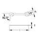 Elora 205W78WW – Box & Open End Wrench, 10-15 Deg Offset, 7/8 in Whitworth