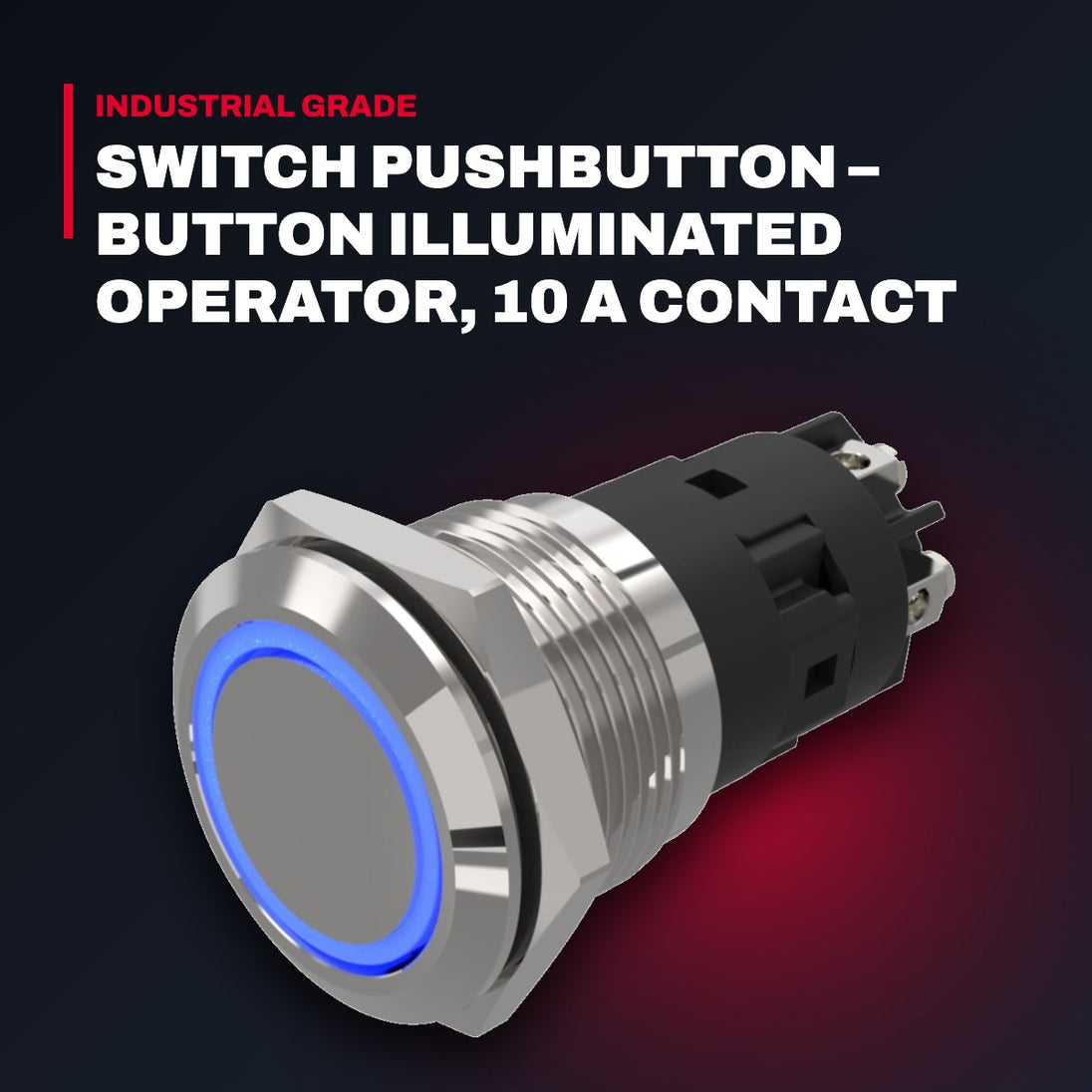 EAO 22212011 – Pushbutton Switch, Button Illuminated Operator, 10 A Contact