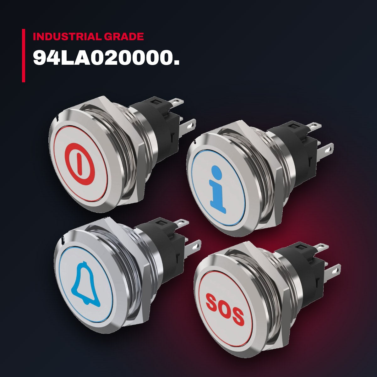 22214011 $$ Eao Benelux 5002108242 – Switch Pushbutton – Button Illuminated Operator, 10 A Contact