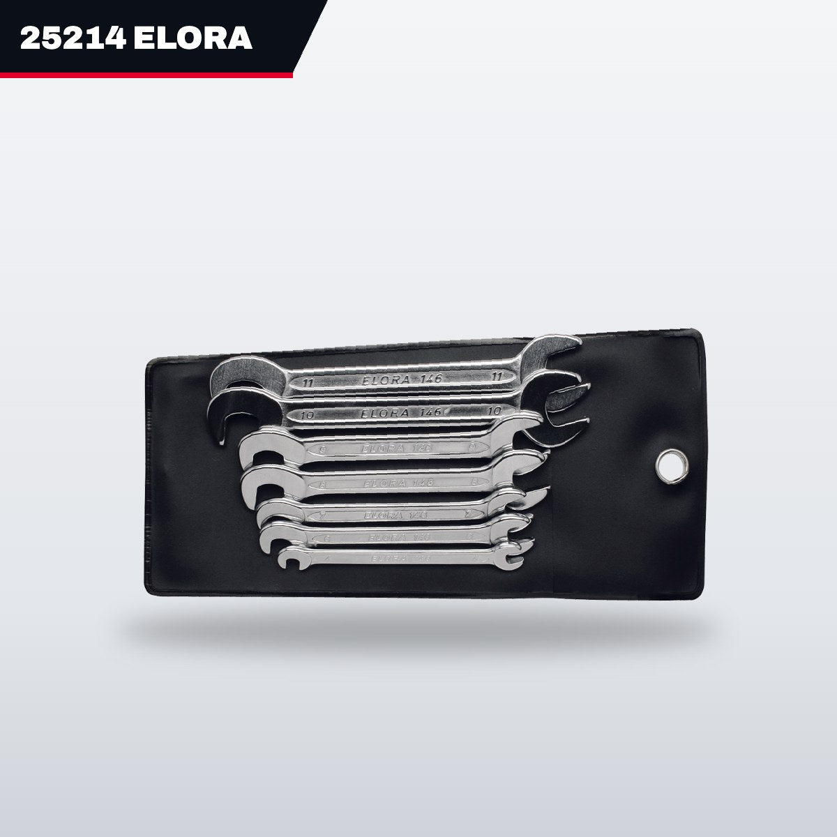 Elora 25214 – Box & Open End Wrench, 10-15 Deg Offset, 7/16 in
