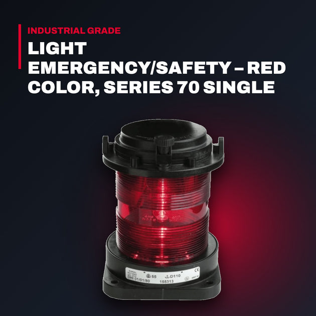 Aqua Signal 3070200000 – Emergency/Safety Light, Red Color, Series 70 Single Navigation