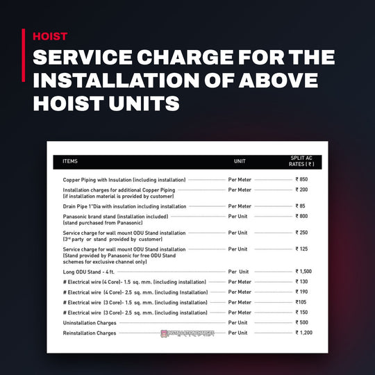 4am Tarding Est – Service Charge For The Installation Of Above Hoist Units