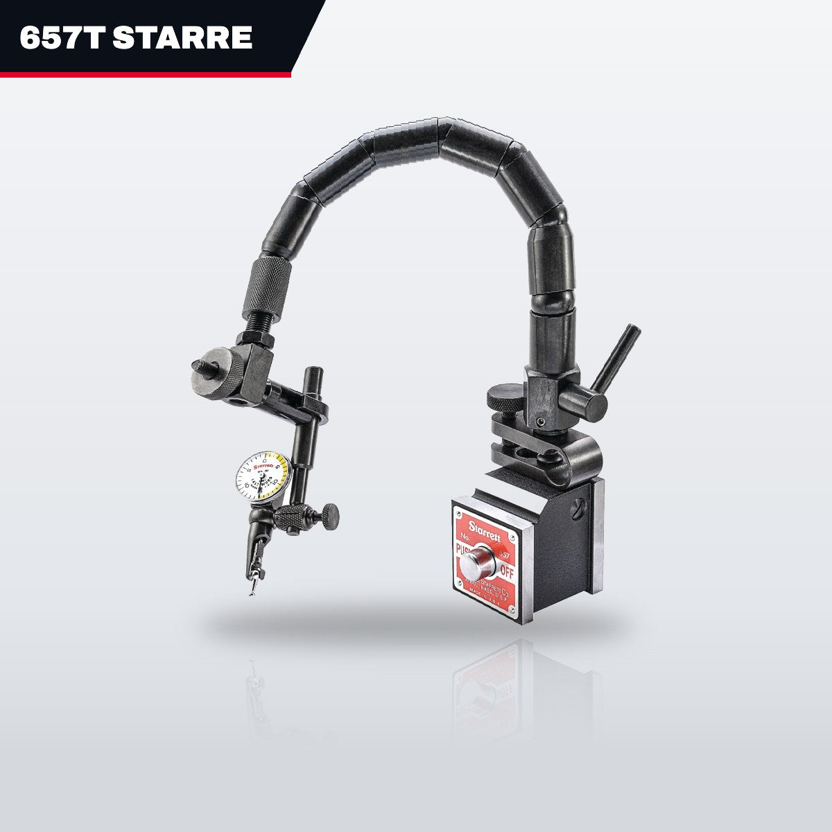 657T Starrett, L.S 657T – Holder – Magnetic Base Dial Indicator Type, Steel