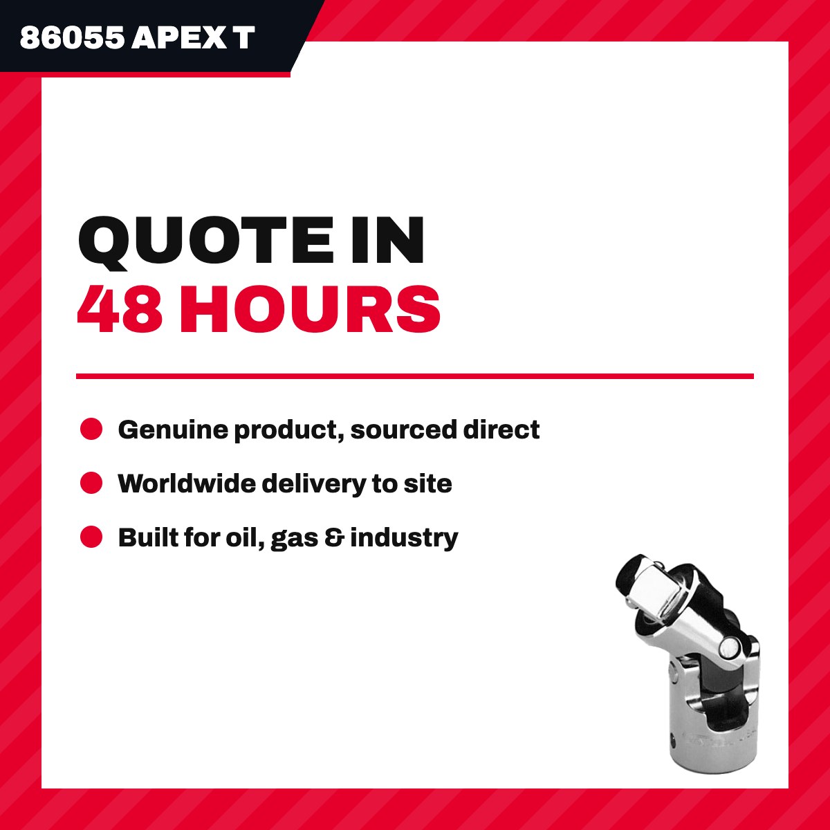 Apex Tool Group 86055 – General Use Bit Tool, 19.1 mm (3/4 in) X 19.1 mm (3/4 in) X