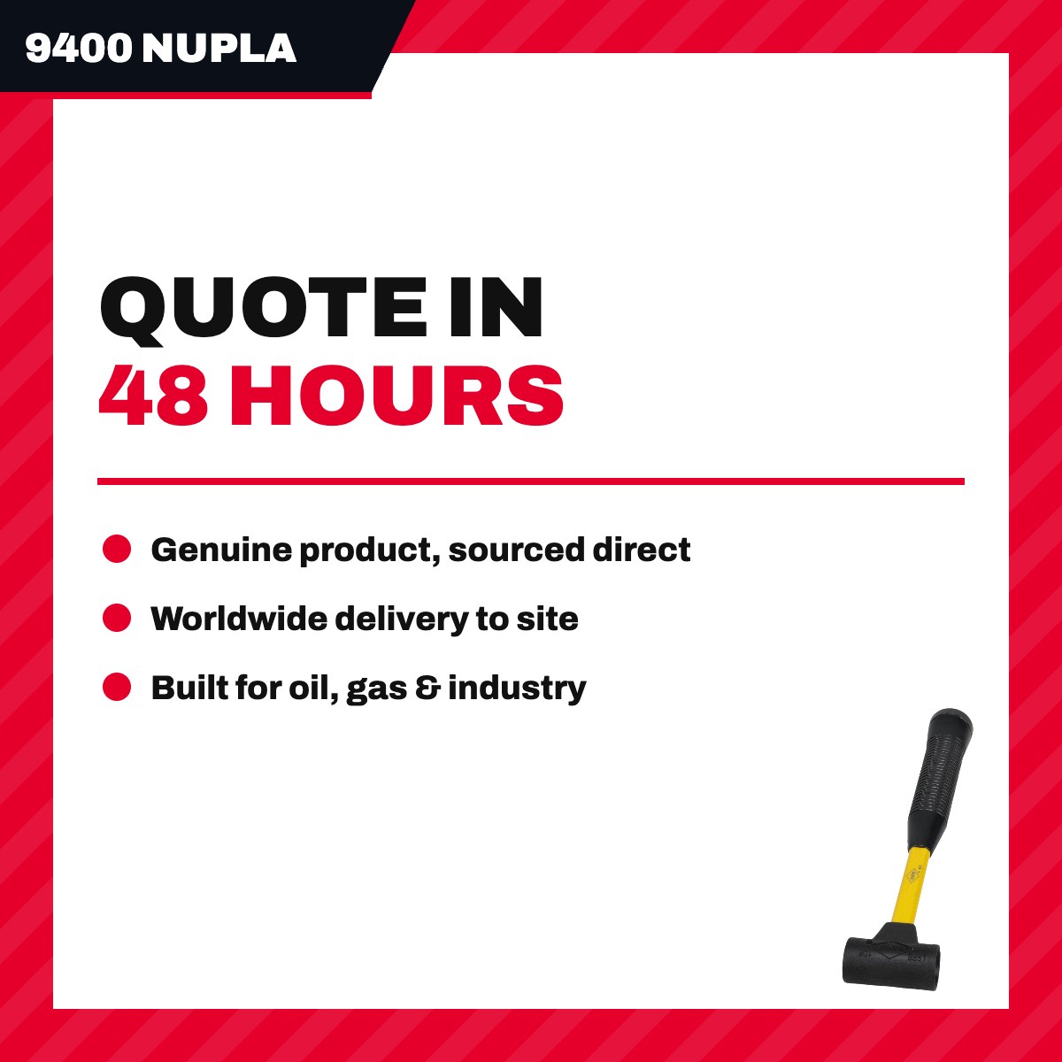 9400 Nupla 5000759514 – Hammer – Non-Marring Type, Style Soft Face