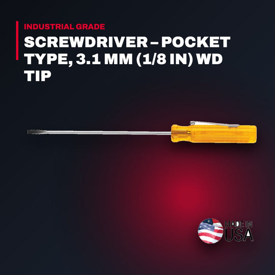 A1312 5000777331 – Screwdriver – Pocket Type, 3.1 Mm (1/8 In) Wd Tip