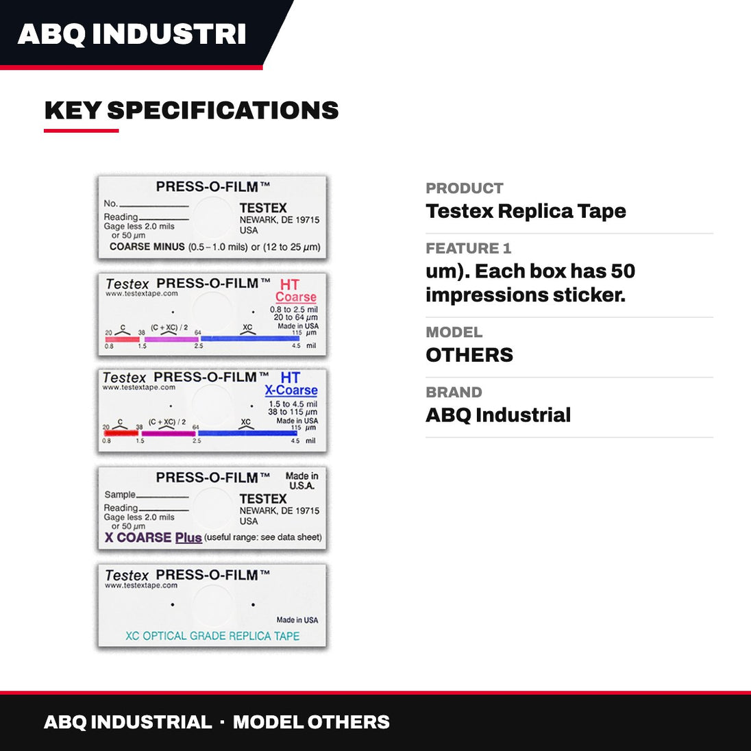 ABQ Industrial OTHERS – Testex Replica Tape