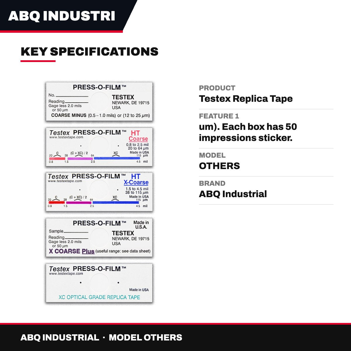 ABQ Industrial OTHERS – Testex Replica Tape
