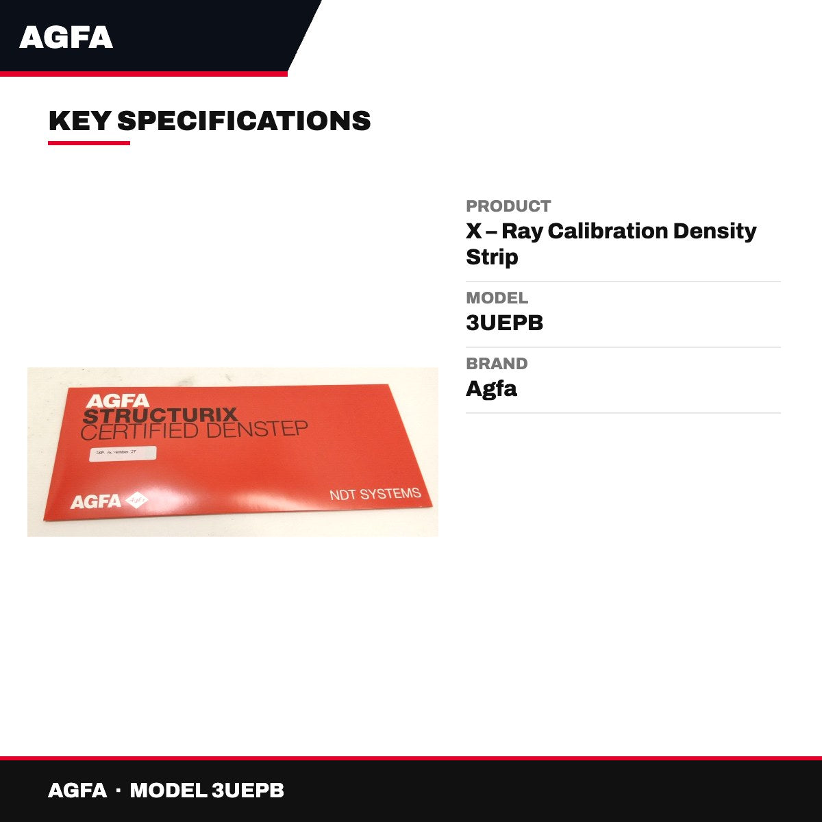 Agfa 3UEPB – X – Ray Calibration Density Strip