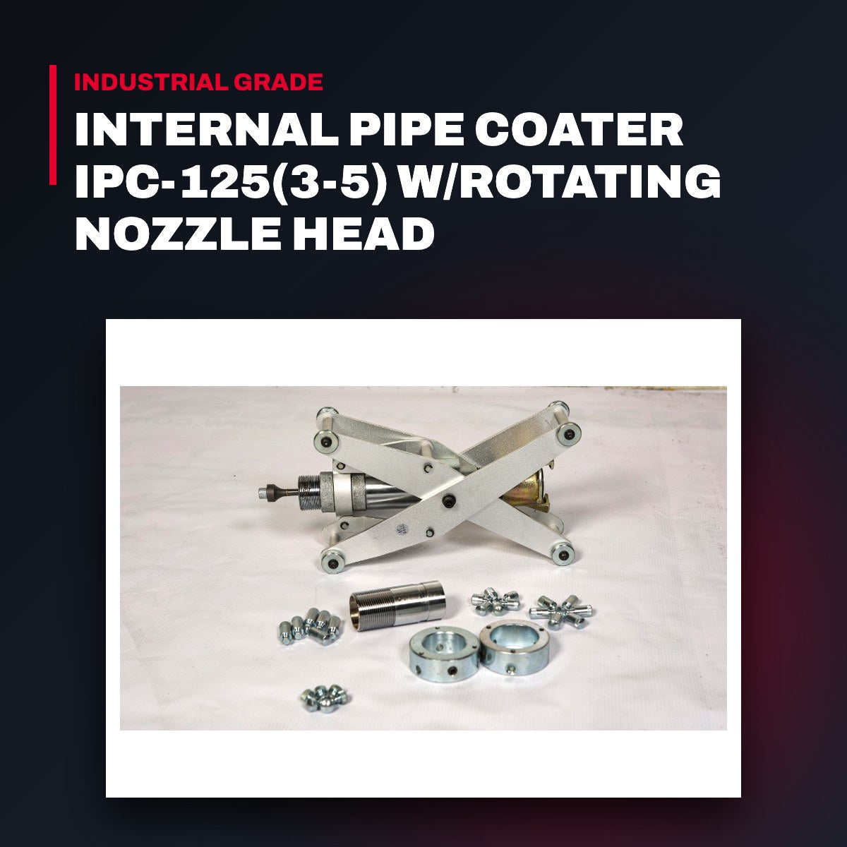Air Blaster part#505125 – Internal Pipe Coater Ipc-125(3-5) W/Rotating Nozzle Head Part#505125