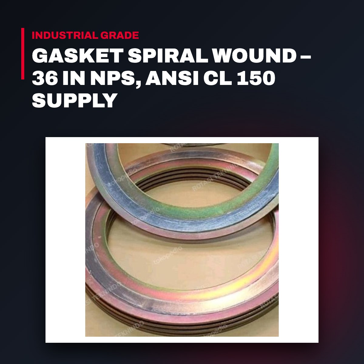 Al Etihad Gasket Factory 1537600G02010200 – Gasket Spiral Wound – 36 In Nps, Ansi Cl 150 Supply