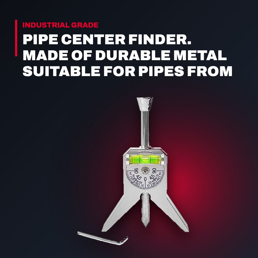 Alcor OTHERS – Pipe Center Finder. Made Of Durable Metal Suitable For Pipes From 1 To 12 In Diameter