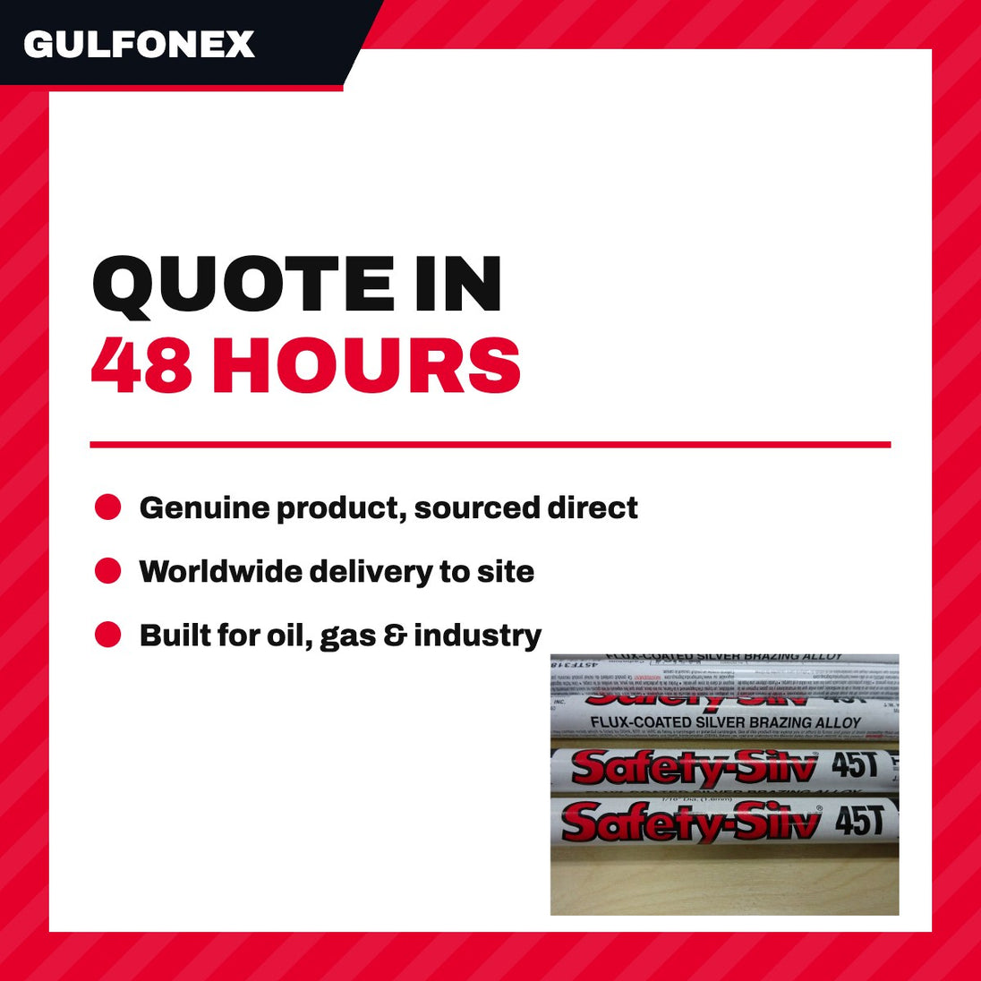 Alloy – Flux-Coated Silver Brazing Alloy Type, 45% Silver