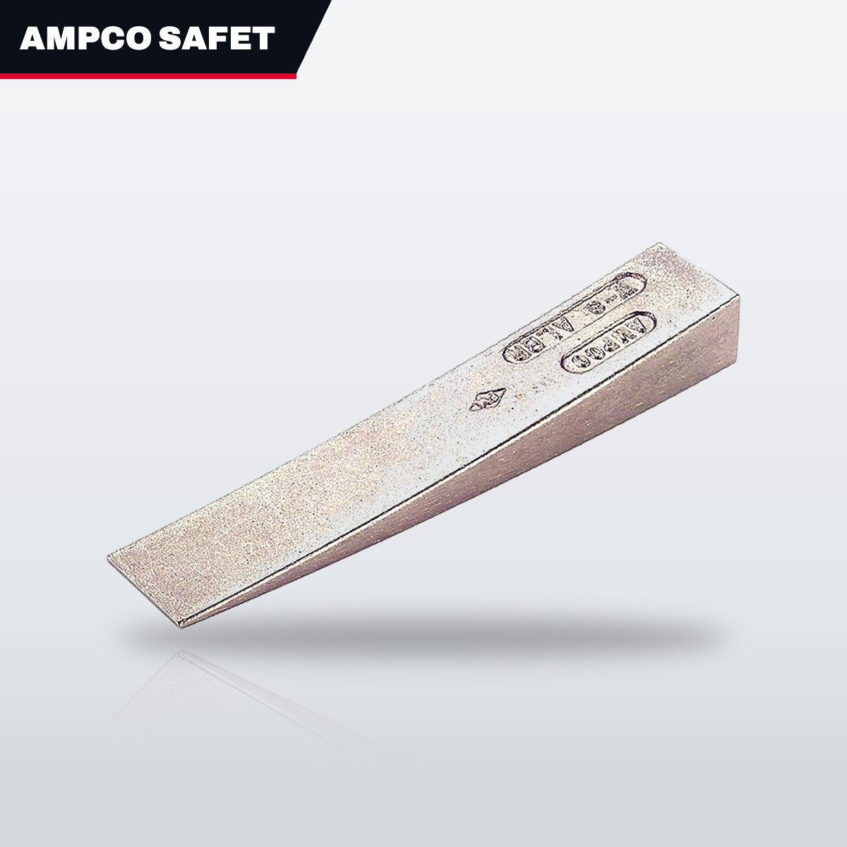 Ampco Safety Tools W-3 – Non-Sparking Flange Wedge 1" x 6" & Brass Sledge Hammer