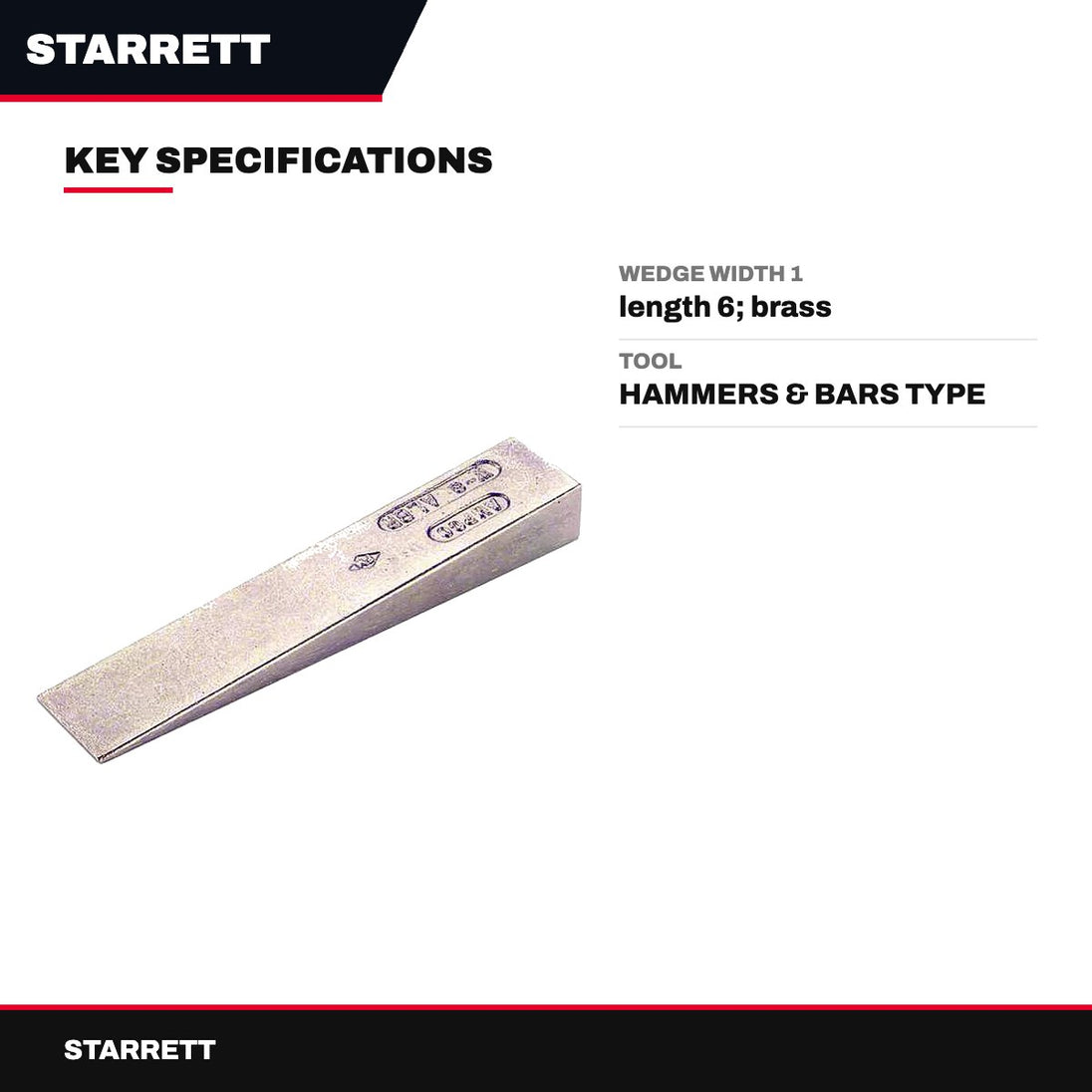 Starrett Brass Wedge, Brass Hammers & HSS Hacksaw Blades