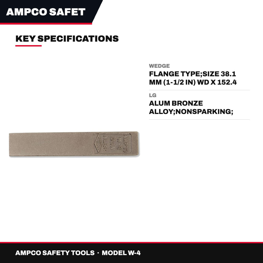 Ampco Safety Tools W-4 – Wedge – Flange Type