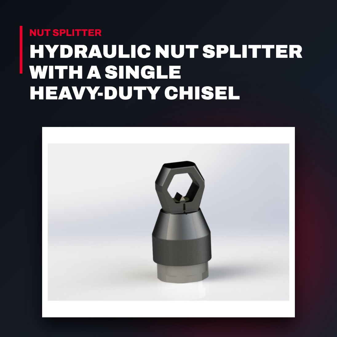 Atla Copco OTHERS – Hydraulic Nut Splitter With A Single Heavy-Duty Chisel Blade For A Wide Range Of Nut Splitting Applications. A