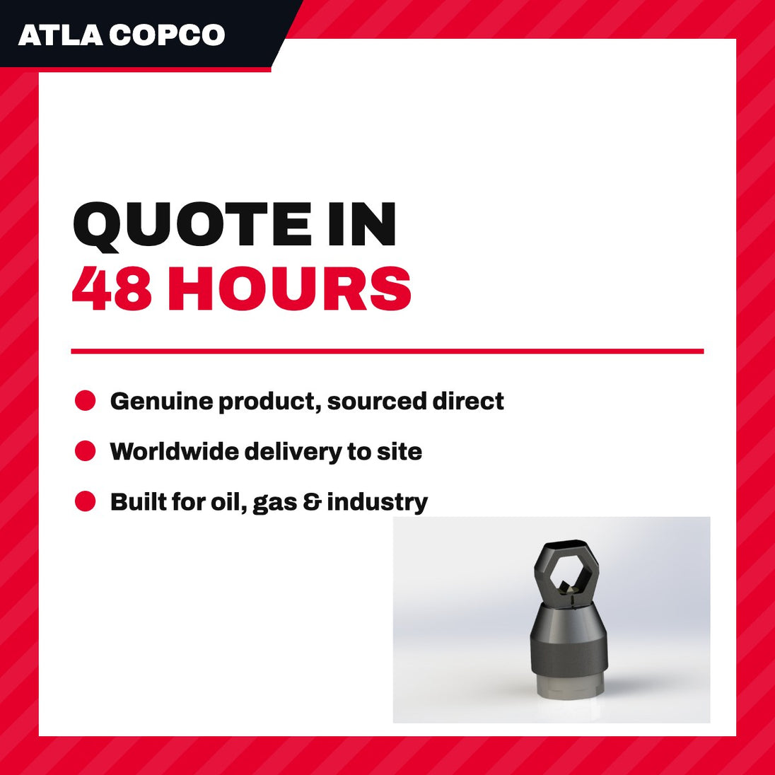 Atla Copco OTHERS – Hydraulic Nut Splitter With A Single Heavy-Duty Chisel Blade For A Wide Range Of Nut Splitting Applications. A